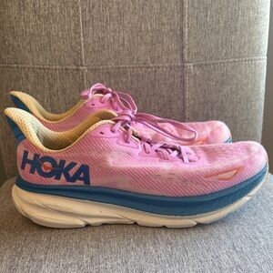 Hoka Women's Pink and Blue Athletic Shoes